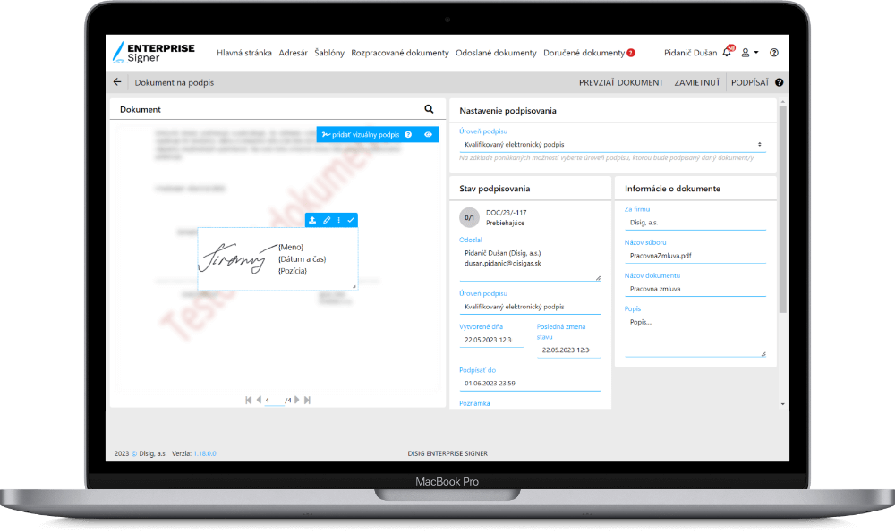 Enterprise Signer na Macbooku